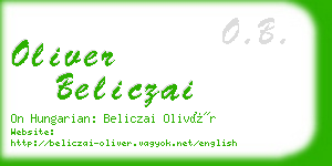 oliver beliczai business card